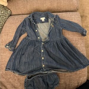 Ralph Lauren Denim Dress with Bloomers - 18M. Like new!